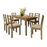 Conjunto para Jardim Madeira Maciça 160x80cm 1 Mesa 6 Cadeiras Assento Estofado Itália - 2