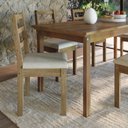 Ver imagem 6 de Conjunto para Jardim Madeira Maciça 160x80cm 1 Mesa 6 Cadeiras Assento Estofado Itália