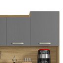 Ver imagem 5 de Armário de Cozinha Compacta 121cm Pádua K02 Freijó/Gris - Mpozenato