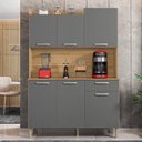 Ver imagem 2 de Armário de Cozinha Compacta 121cm Pádua K02 Freijó/Gris - Mpozenato
