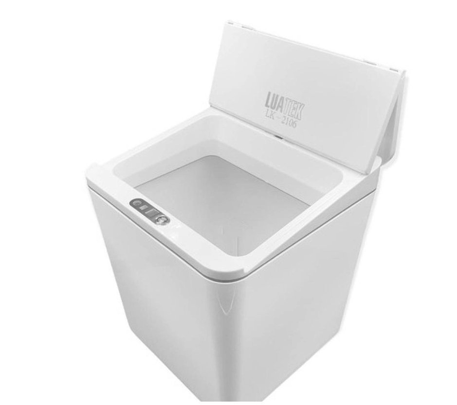 Lixeira Com Sensor Automático 6 Litros Quadrado Para Banheiro Cozinha - 1
