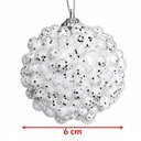 Ver imagem 2 de Enfeite Natalino Bolas de Natal Branco com Efeito Neve Kit 12 6cm