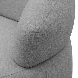 Kit 02 Poltronas Orgânicas Giratória Living Glee Bouclê Cinza - Desk Design - 11