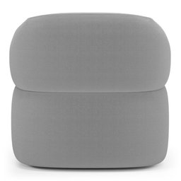 Kit 02 Poltronas Orgânicas Giratória Living Glee Bouclê Cinza - Desk Design - 8