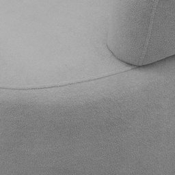 Kit 02 Poltronas Orgânicas Giratória Living Glee Bouclê Cinza - Desk Design - 10