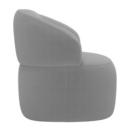 Kit 02 Poltronas Orgânicas Giratória Living Glee Bouclê Cinza - Desk Design - 7