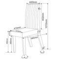 Ver imagem 4 de Conjunto Mesa de Jantar Retangular Manuela 160cm X 80cm sem Vidro e 6 Cadeiras