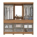 Ver imagem 2 de Guarda Roupa Casal 10 Portas 3 Gavetas Daniel Off White/Nature