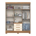 Ver imagem 6 de Guarda Roupa 6 Portas 3 Gavetas Nature/Off White Alex