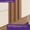 Ver imagem 7 de Guarda Roupa 6 Portas 3 Gavetas Nature/Off White Alex