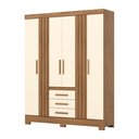 Ver imagem 2 de Guarda Roupa 6 Portas 3 Gavetas Nature/Off White Alex