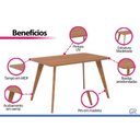 Ver imagem 4 de Mesa Jantar Acerola Madeira 130cm Madeira/Cinamomo Cimol