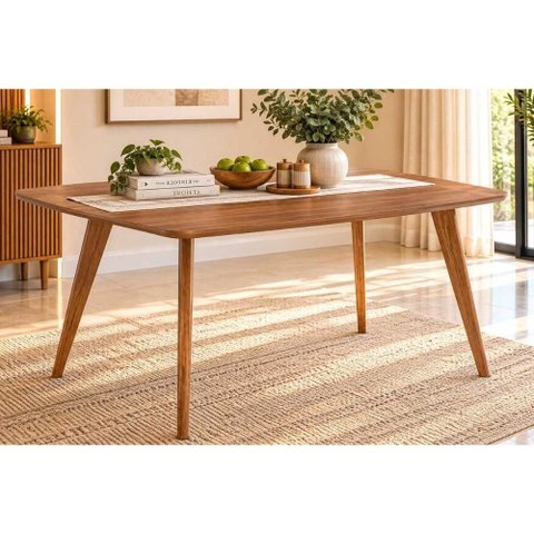 Mesa Jantar Acerola Madeira 130cm Madeira/Cinamomo Cimol