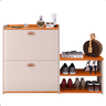 Sapateira Organizadora com Banco 2 Portas Milano - Off White / Cinamomo - 1