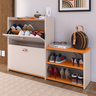 Sapateira Organizadora com Banco 2 Portas Milano - Off White / Cinamomo - 5