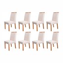 Ver imagem 1 de Kit 8 Cadeiras Madeira Maciça e Estofada Bella Espresso Móveis 