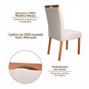 Ver imagem 5 de Kit 8 Cadeiras Madeira Maciça e Estofada Bella Espresso Móveis 