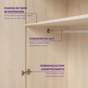 Ver imagem 6 de Cama Alta com Escrivaninha Artsy e Guarda Roupa 4 Portas Curió Casatema MadeiraOriginals Verde