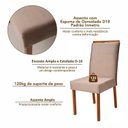 Ver imagem 6 de Kit 8 Cadeiras Madeira Maciça e Estofada Bella Espresso Móveis 