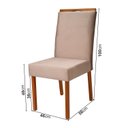 Ver imagem 4 de Kit 8 Cadeiras Madeira Maciça e Estofada Bella Espresso Móveis 