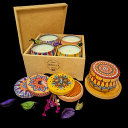 Kit 4 Velas Aromáticas em Latas 90gr com Caixa de Madeira - 5