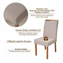 Ver imagem 6 de Kit 4 Cadeiras Madeira Maciça, Estofada e Bordada Liz Authentic Espresso Móveis