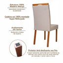 Ver imagem 5 de Kit 4 Cadeiras Madeira Maciça, Estofada e Bordada Liz Authentic Espresso Móveis