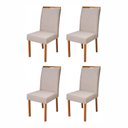 Ver imagem 1 de Kit 4 Cadeiras Madeira Maciça, Estofada e Bordada Liz Authentic Espresso Móveis