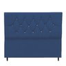 Cabeceira Cama Box Estofada Queen 160 Cm Geovana Suede:azul Marinho - 1