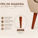 Ver imagem 7 de Kit Sala Namoradeira + 2 Poltronas + Puff Estofado em Suede Bege