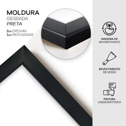 Kit 3 Quadros Decorativos 43x63 Quarto Casal Minimalista Amor com Moldura - 5