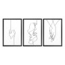 Kit 3 Quadros Decorativos 43x63 Quarto Casal Minimalista Amor com Moldura - 3