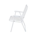 Ver imagem 5 de Kit 2 Cadeira de Praia Alta em Aço 110 Kg Branca Mor