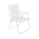 Ver imagem 3 de Kit 2 Cadeira de Praia Alta em Aço 110 Kg Branca Mor