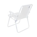 Ver imagem 6 de Kit 2 Cadeira de Praia Alta em Aço 110 Kg Branca Mor
