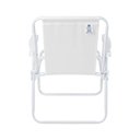 Ver imagem 4 de Kit 2 Cadeira de Praia Alta em Aço 110 Kg Branca Mor