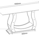 Ver imagem 3 de Conjunto Mesa de Jantar Retangular Manuela 160x80cm sem Vidro e 6 Cadeiras