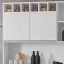 Ver imagem 3 de Kit Cozinha Compacta 130cm com 6 Portas e 1 Gaveta Nicole Branco - Pallazio