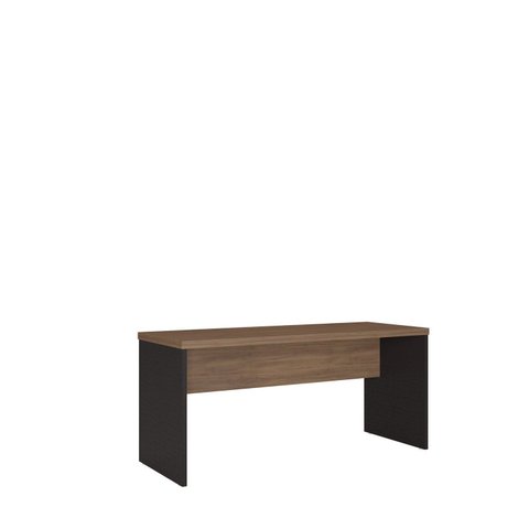 Escrivaninha Mesa Escritório Design Moderno 120cm Ameixa e Preto Chess Marrom