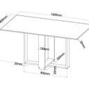 Ver imagem 3 de Conjunto Mesa de Jantar Retangular Viel 160cm x 80cm com Vidro e 6 Cadeiras Yescasa Bege/Mel/Off White/Marfim