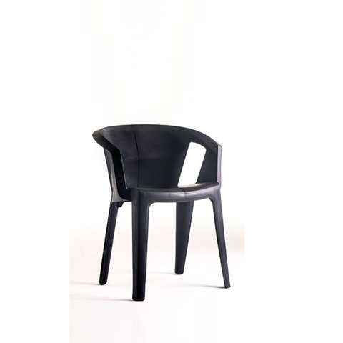 Cadeira para Jardim Una 72,6cm x 46cm x 42cm Preto