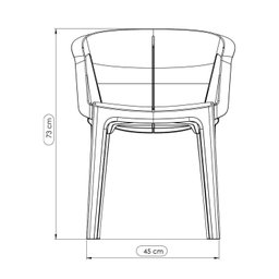 Cadeira para Jardim Una 72,6cm X 46cm X 42cm - 4