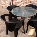 Ver imagem 5 de Cadeira para Jardim Una 72,6cm x 46cm x 42cm Preto
