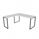 Ver imagem 3 de Conjunto 2 Peças com Mesa para Escritorio em L Industrial 150cm Kuadra e Cadeira de Escritório Diretor Tok Snow Bege