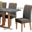 Ver mais imagens de Conjunto Mesa de Jantar Retangular Viel 160x80cm com Vidro e 6 Cadeiras Yescasa
