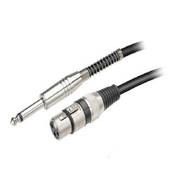 Cabo P10 Mono + Cannon Femea - 3 Metros Nylon - 1