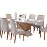 Conjunto Mesa de Jantar Retangular Eleganza 200x90cm com Vidro e 8 Cadeiras - 2