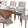 Conjunto Mesa de Jantar Retangular Eleganza 200x90cm com Vidro e 8 Cadeiras - 8