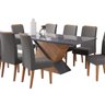 Conjunto Mesa de Jantar Retangular Eleganza 200x90cm com Vidro e 8 Cadeiras - 2