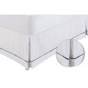 Ver imagem 1 de Saia Cama Box Solteiro Babado Ponto Palito Branco (90x190) - Ortobom